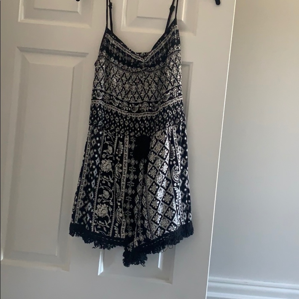 Black and white romper